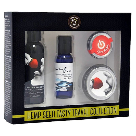 Hemp Seed Tasty Travel Collection By Earthly Body - Water Based Lubes