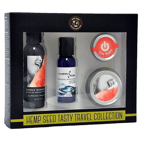 Hemp Seed Tasty Travel Collection By Earthly Body - Water Based Lubes