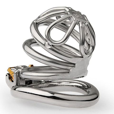 BDStyle Large Bent Ring Petal Metal Mens Chastity Cage