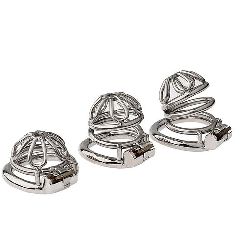 BDStyle Large Bent Ring Petal Metal Mens Chastity Cage