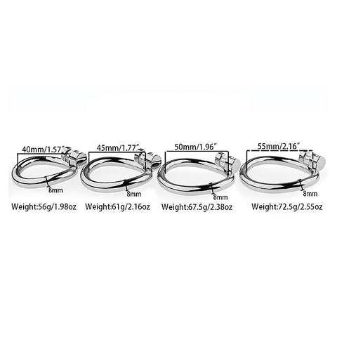 BDStyle Petal Metal Mens Chastity Cage With Medium Flat Ring