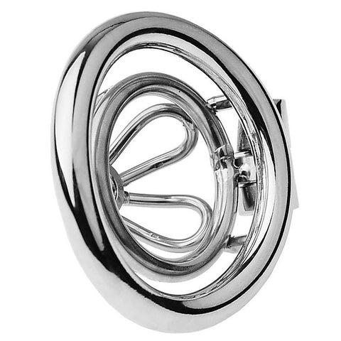 BDStyle Small Flat Ring With Petal Metal Male Chastity Cage - Male Chastity