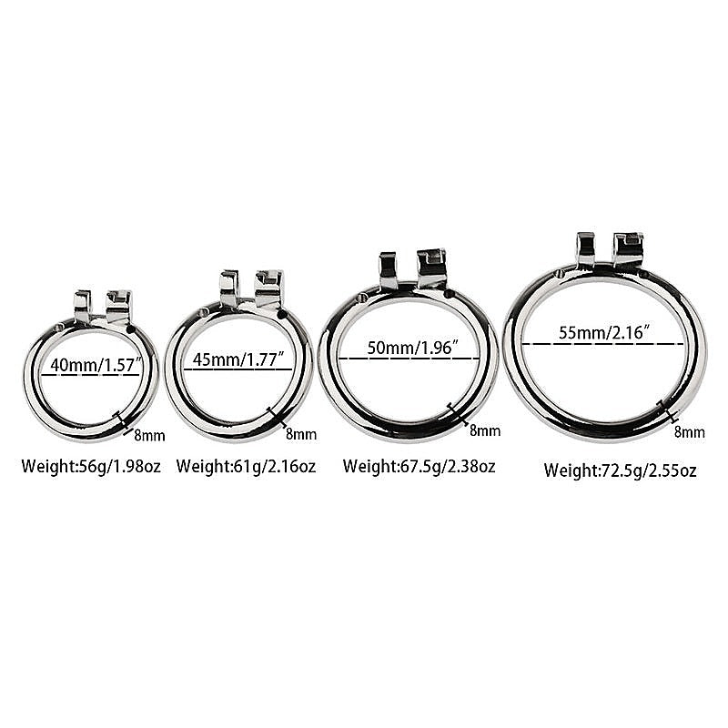 BDStyle Chastity Opening Cage With Chastity Lock Flat Ring - Male Chastity