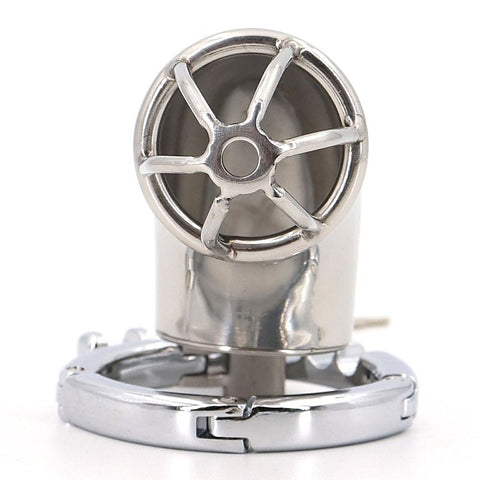 BDStyle Gear Adjustable Ring Stainless Steel Cock Cage - Male Chastity