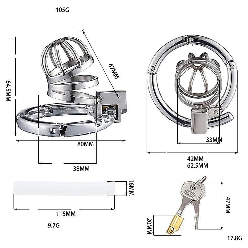Stainless Steel Adjustable Mens Chastity Cage By Bdstyle - Male Chastity