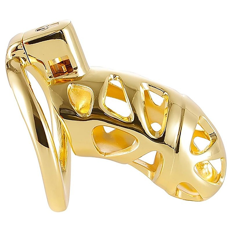 Gold Chastity Cage by BDStyle - Male Chastity