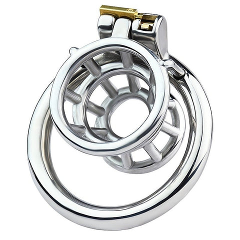 BDStyle Stuck In Male Chastity Cage With Flat Ring - Male Chastity