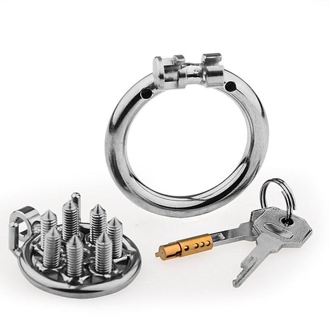 Spikes Flat Male Chastity Cock Cage By Bdstyle - Male Chastity