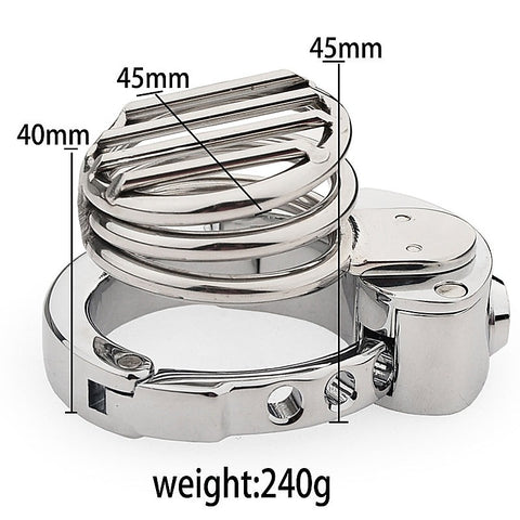 BDStyle Plate Cage Male Chastity Device With Adjustable Ring