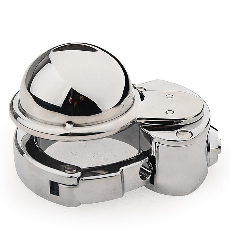 Cb Mens Chastity Lock Cock Cage With Adjustable Ring - Male Chastity