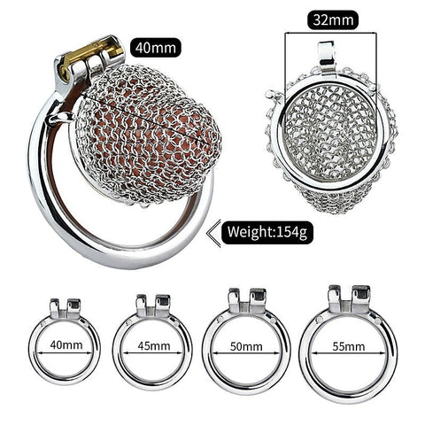 BDStyle Metal Chastity Cage Mesh Male Locks Devices Small
