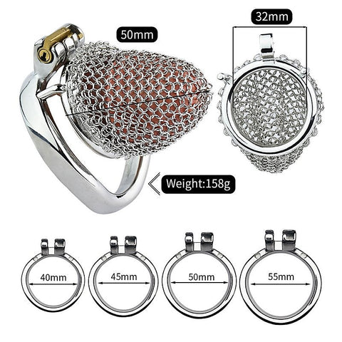 BDStyle Metal Chastity Cage Mesh Male Locks Devices Small