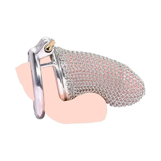 BDStyle Metal Chastity Cage Mesh Male Locks Devices Medium - Male Chastity
