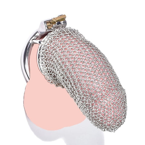 BDStyle Metal Chastity Cage Mesh Male Locks Devices Medium