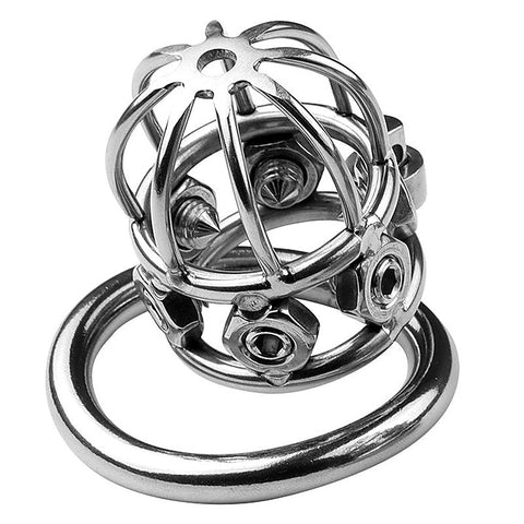 Spike Alloy Male Chastity Cock Cage By Bdstyle - Male Chastity