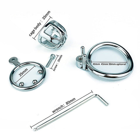 BDStyle Hex Screw Male Chastity Lock Cage With Anti-drop Ring