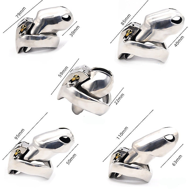 Stainless Steel Mens Metal Chastity Cage Htv3 Medium - Male Chastity