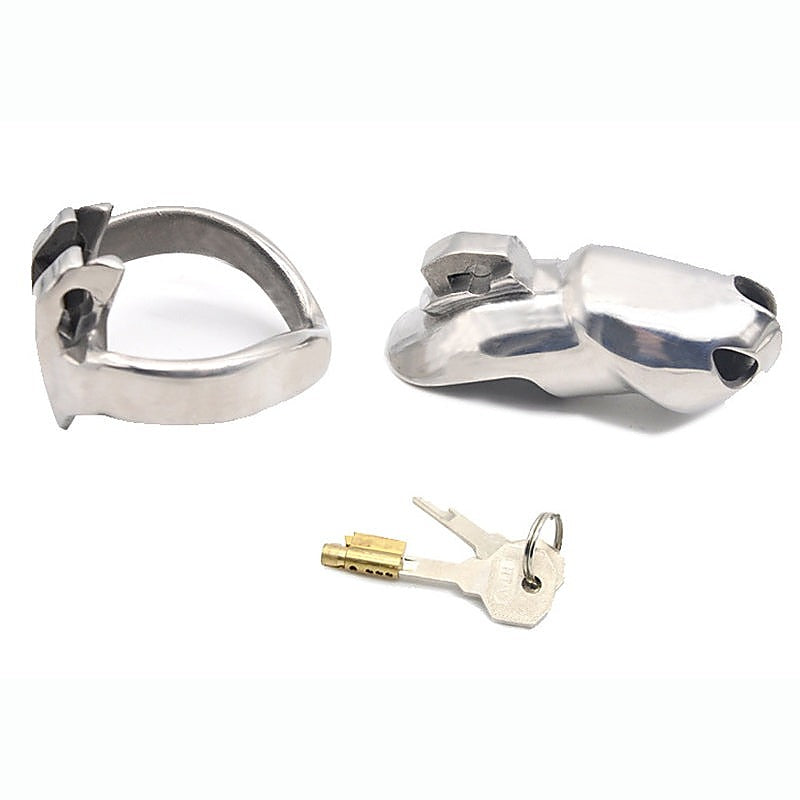 Stainless Steel Mens Metal Chastity Cage Htv3 Medium - Male Chastity