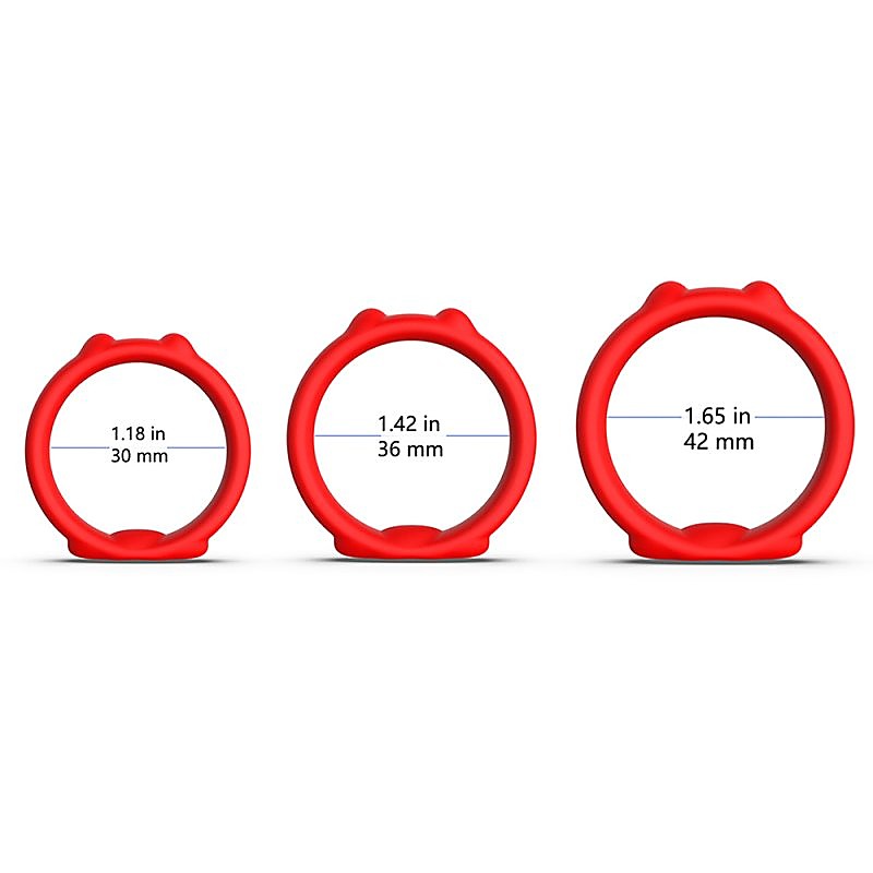 Cat Silicone Cock Ring Set by BDStyle - Cock Ring Sets