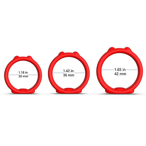 Cat Silicone Cock Ring Set by BDStyle - Cock Ring Sets
