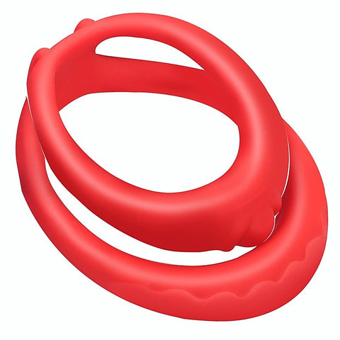 Double Soft Ring Delay Silicone Cock Ring By Bdstyle - Stretchy Cock Rings