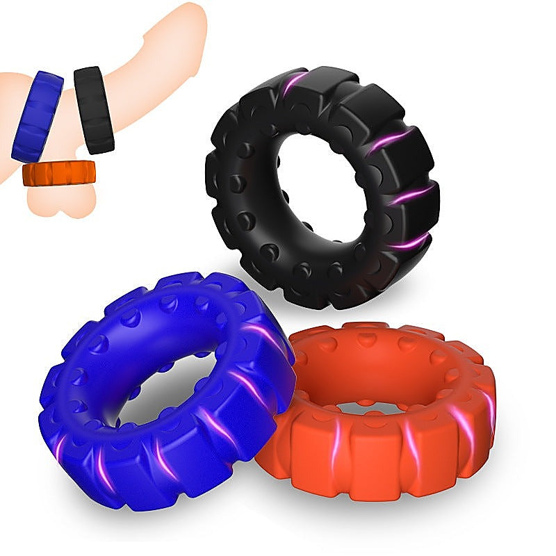Tread Ultimate Tire Silicone Cock Ring By Bdstyle - Stretchy Cock Rings