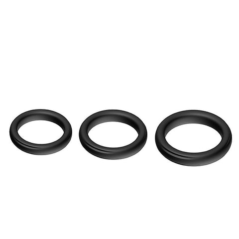 Triple Male Silicone Cock Ring Set By Bdstyle - Cock Ring Sets
