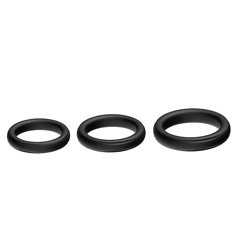 Triple Male Silicone Cock Ring Set By Bdstyle - Cock Ring Sets