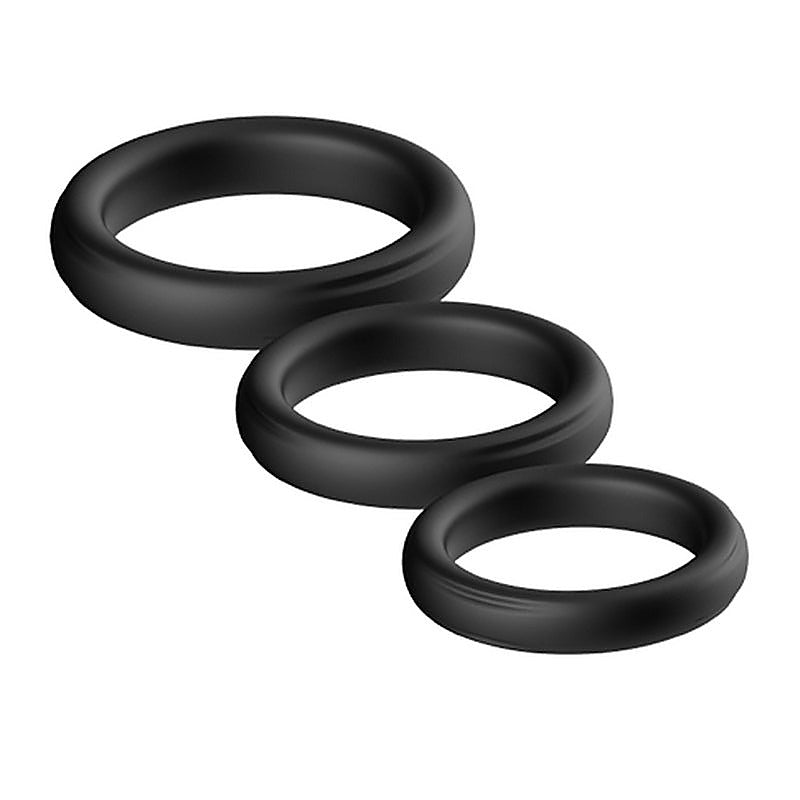 Triple Male Silicone Cock Ring Set By Bdstyle - Cock Ring Sets