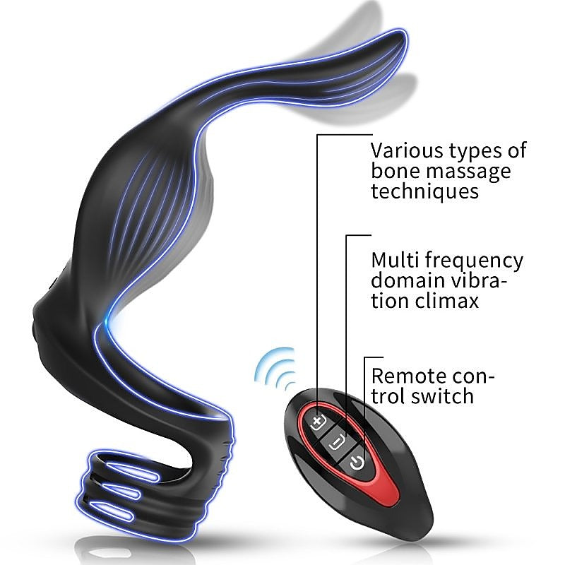 Fly Bird Locking Ring with Massager by BDStyle - Vibrating Cock Rings