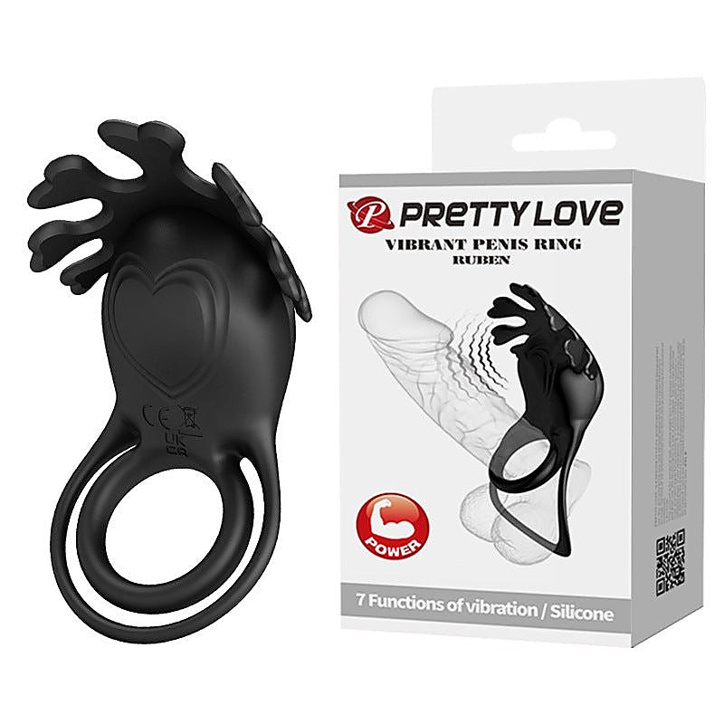 Pretty Love Ruben 7 Functions Vibrating Penis Ring By Baile - Vibrating Cock Rings