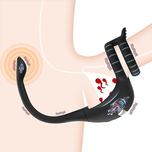 BDStyle Multi Function Wireless Dragon Knight Male Cock Ring With Tail - Vibrating Cock Rings