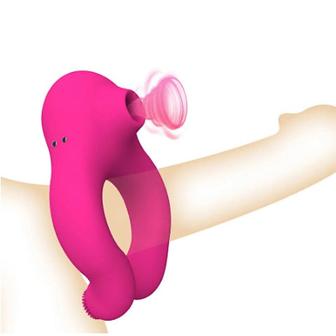 10 Functions Vibrating Suction Cock Ring by BDStyle - Vibrating Cock Rings