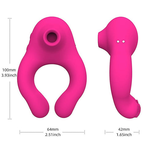 10 Functions Vibrating Suction Cock Ring by BDStyle - Vibrating Cock Rings