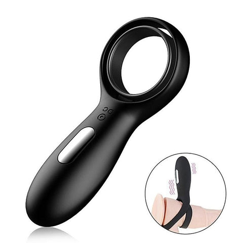 10 Functions Vibrating Cock Ring with Double Ring - Vibrating Cock Rings