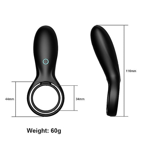 10 Functions Vibrating Cock Ring with Double Ring - Vibrating Cock Rings