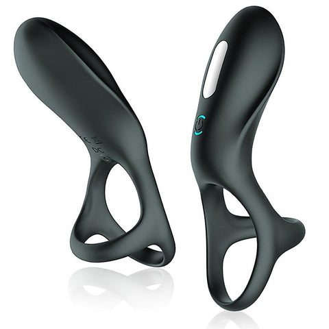 10 Functions Vibrating Cock Ring with Three Ring - Vibrating Cock Rings