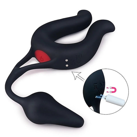 Nicole Vibrating Cock Ring With Anal Plug By S-Hande - Vibrating Cock Rings