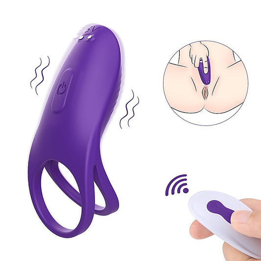 S-Hande Trap Rechargeable Vibrating Mens Cock Ring Purple - Vibrating Cock Rings