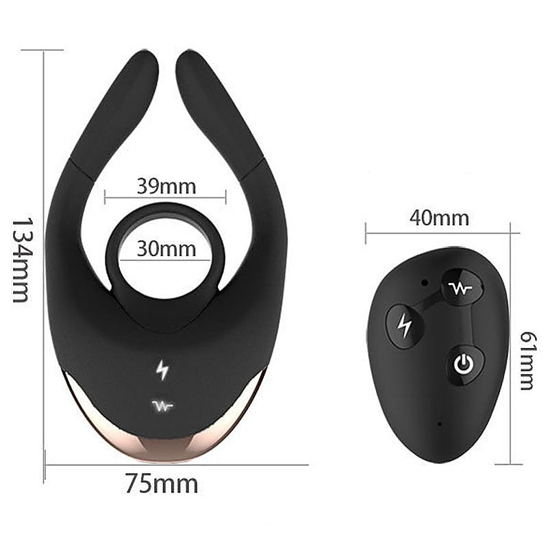 Electric Shock Mens Wireless Cock Ring By Bdstyle - Vibrating Cock Rings