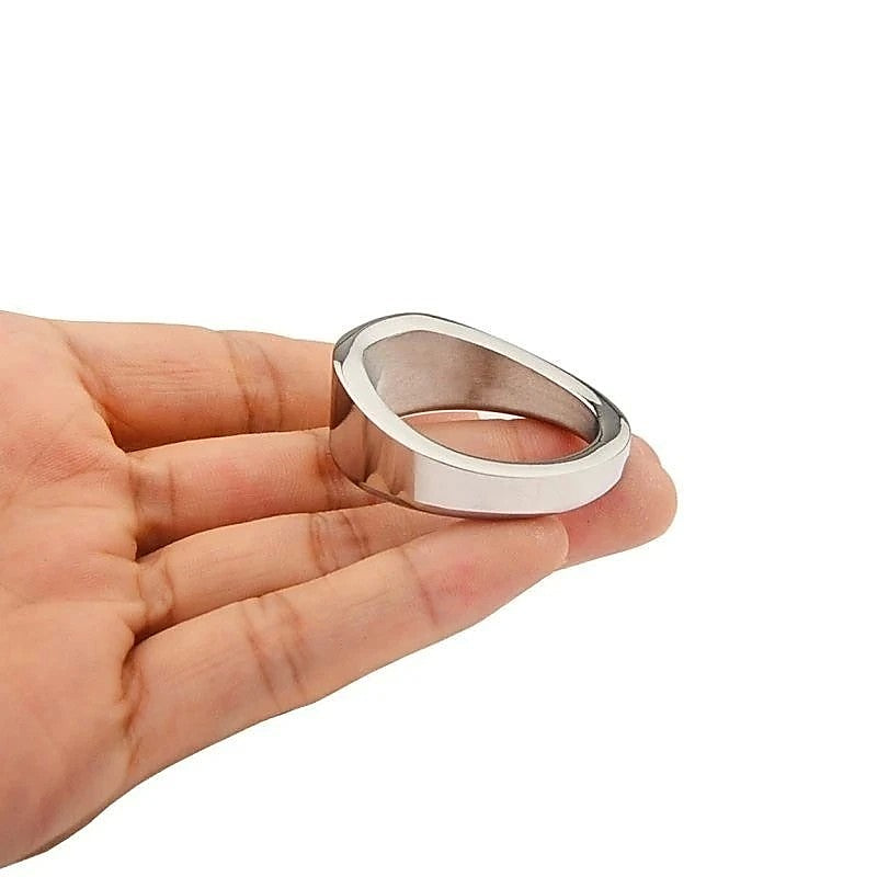 Stainless Steel Chrome Rooster Penis Ring By Bdstyle - Steel Cock Rings