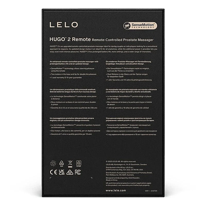 Hugo 2 Remote Control Prostate Vibrator By Lelo - Prostate Toys