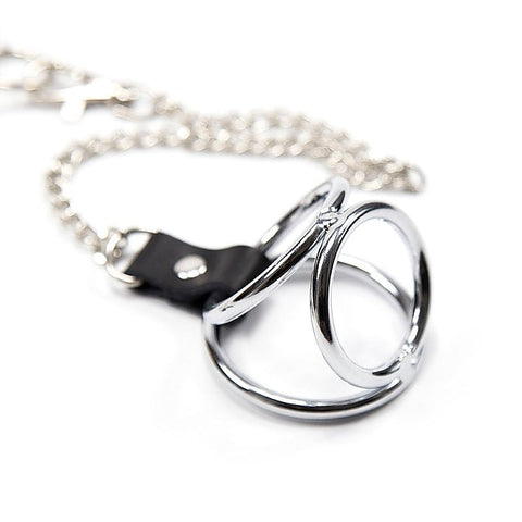 Adjustable Nipple Clamps With Cock Ring By Bdstyle - Steel Cock Rings