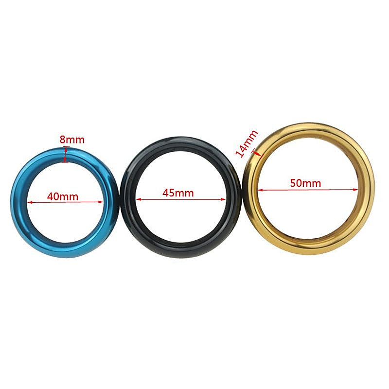 Aluminum Round Erection Enhancer Cock Ring By Bdstyle - Steel Cock Rings