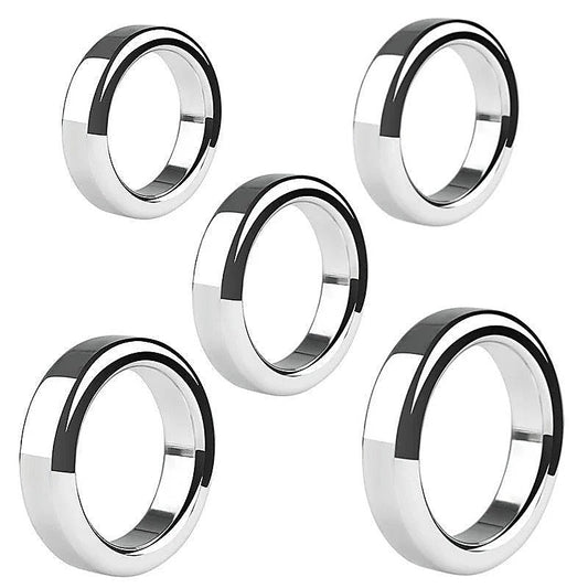 BDStyle Chrome Stainless Steel Mens Cock Ring 1.2cm Height