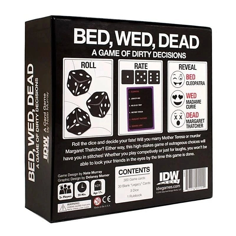 Bed, Wed, Dead by IDW Games - Sex Games, Coupons and Tricks