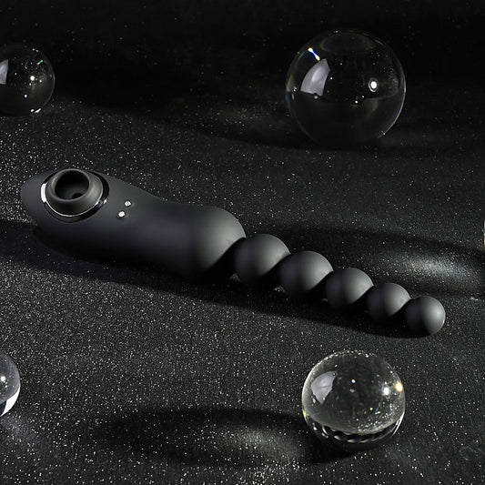 Playboy Pleasure LET IT BEAD Dual Ended Suction Vibrator - Anal Beads and Balls