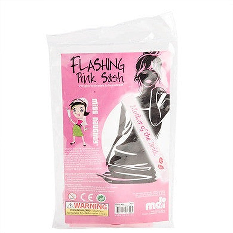 Pink Flashing Mother Of The Bride Sash By Mdi Australia - Party Gifts and Novelties