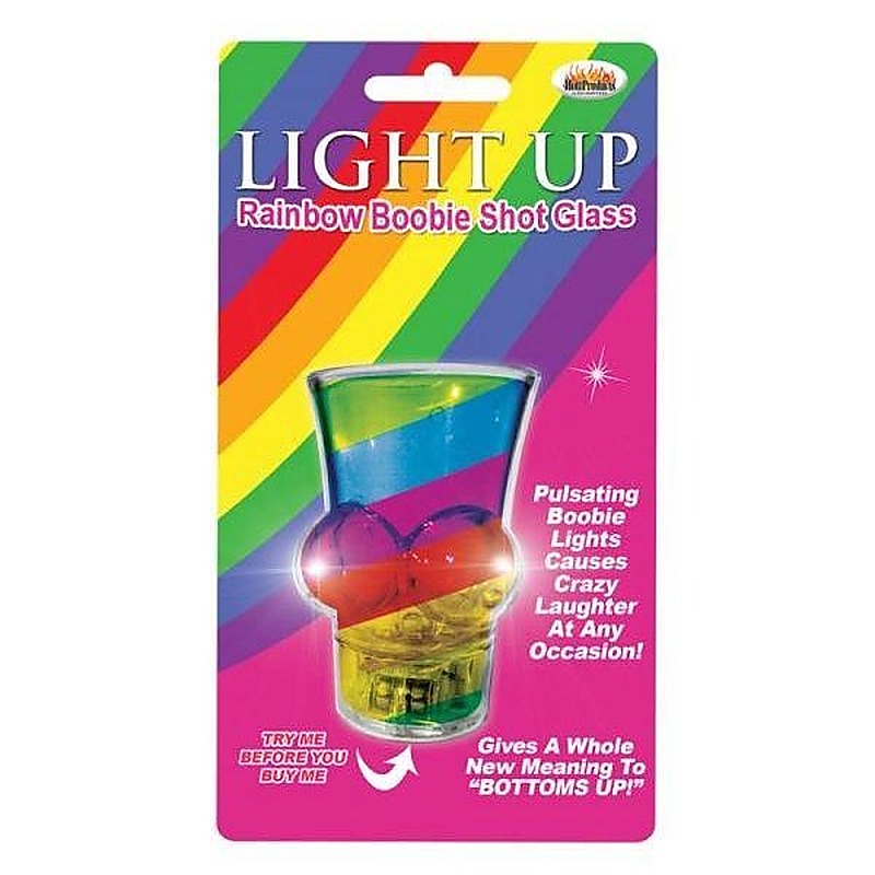 Rainbow Delight Led Boobie Shot Glass By Hot Ero - Party Gifts and Novelties