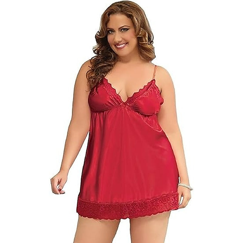 Enchanting Women'S Babydoll And Thong By Seven 'Til Midnight - BabyDolls And Chemises
